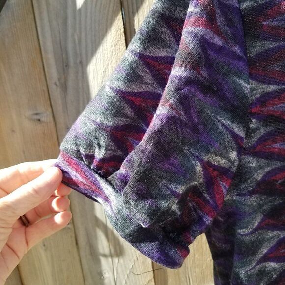 Cardigan Sweater Purple Multi Juniors Small - Picture 6 of 13